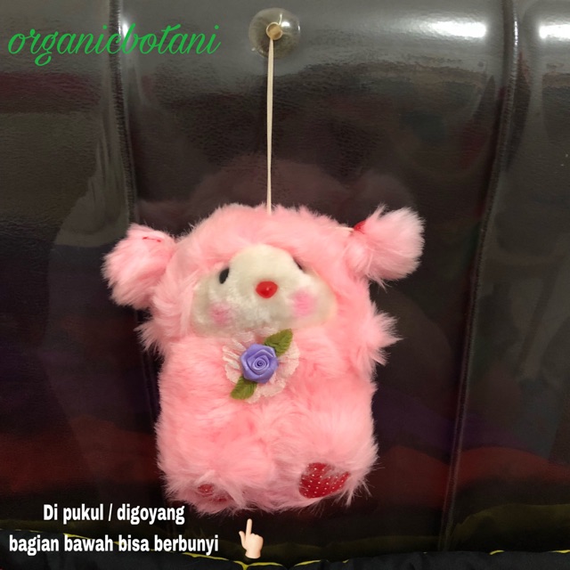 Boneka Kelinci GANTUNG/Tempel. BONEKA KELINCI BISA BUNYI.