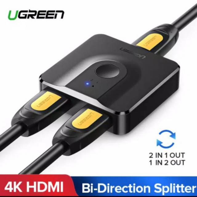 Ugreen Switch Hdmi 4K 2 in 1 Out Bi-Diretion Berbagi 2 Hdmi Original