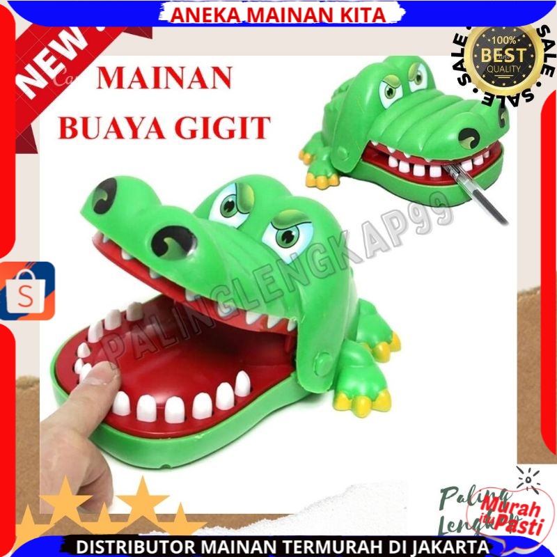 ( BISA COD ) PROMO Mainan Anak Crocodile Dentist / Mainan Buaya Gigit Jari Tricky Toy Crocodile Biting Toy Crocodile