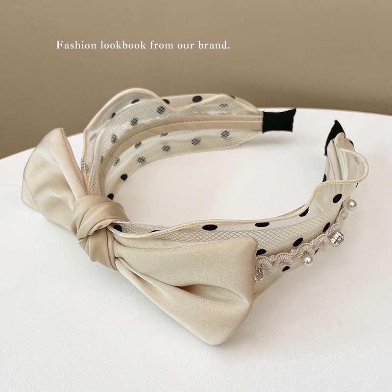 Bando-113 /Bandana Model Simpul Pita Bahan Kulit PU Gaya Korea untuk Wanita