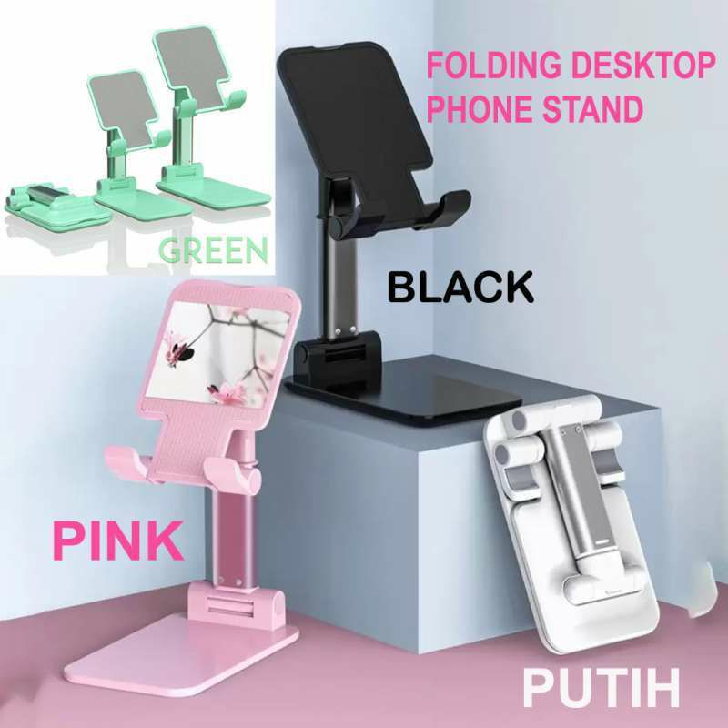 FOLDING DESKTOP PHONE STAND/ PHONE HOLDER/ HOLDER HP / HOLDER MULTIFUNGSI