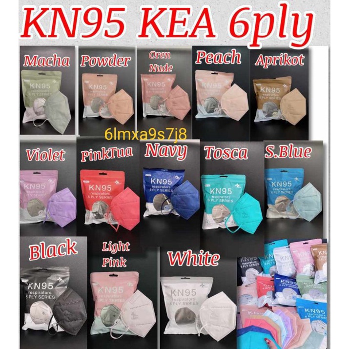 Masker KN95 KEA 6PLY embos Premium Mask Mirip Shumu