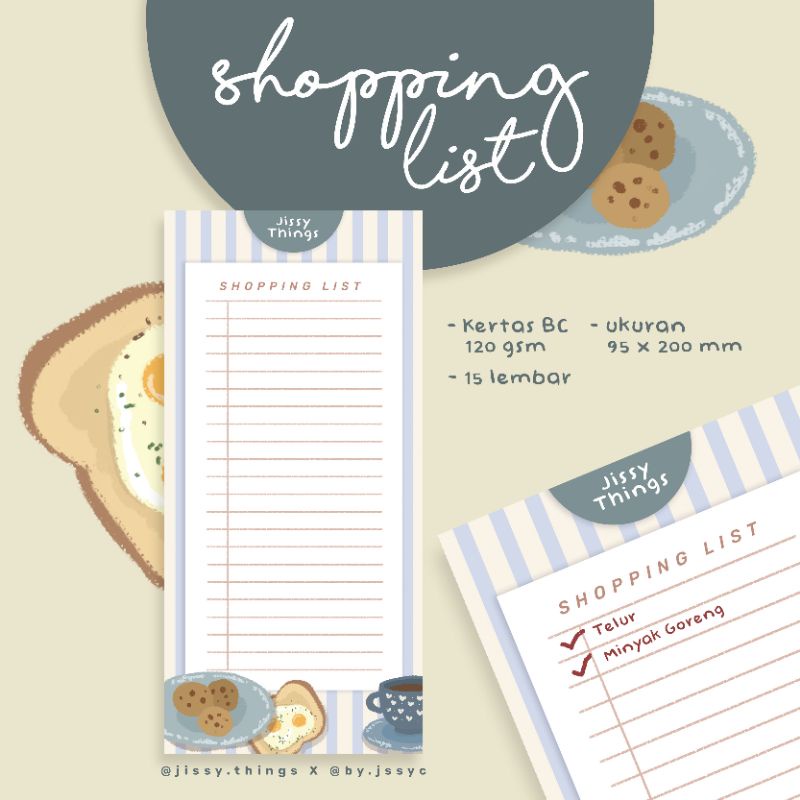 

Shopping List Notepad - Jissy Things