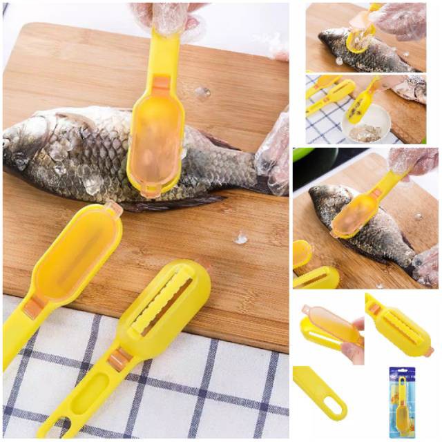 HARGA PROMO!!! Alat Pembersih Sisik Ikan Plastik Mini Mungil Serbaguna