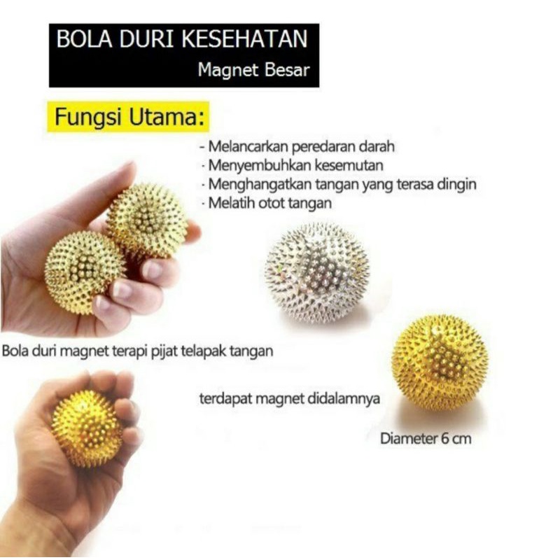 Bola Terapi Kesehatan Bola Duri Magnet Terapi Tangan Hand Exercise Ball