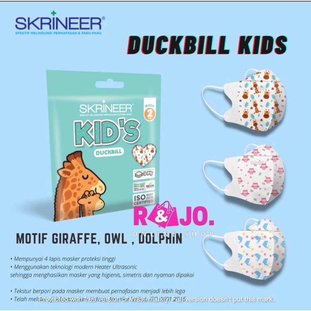 SKRINEER DUCKBILL KIDS ANIMAL SERIES 5+2'S