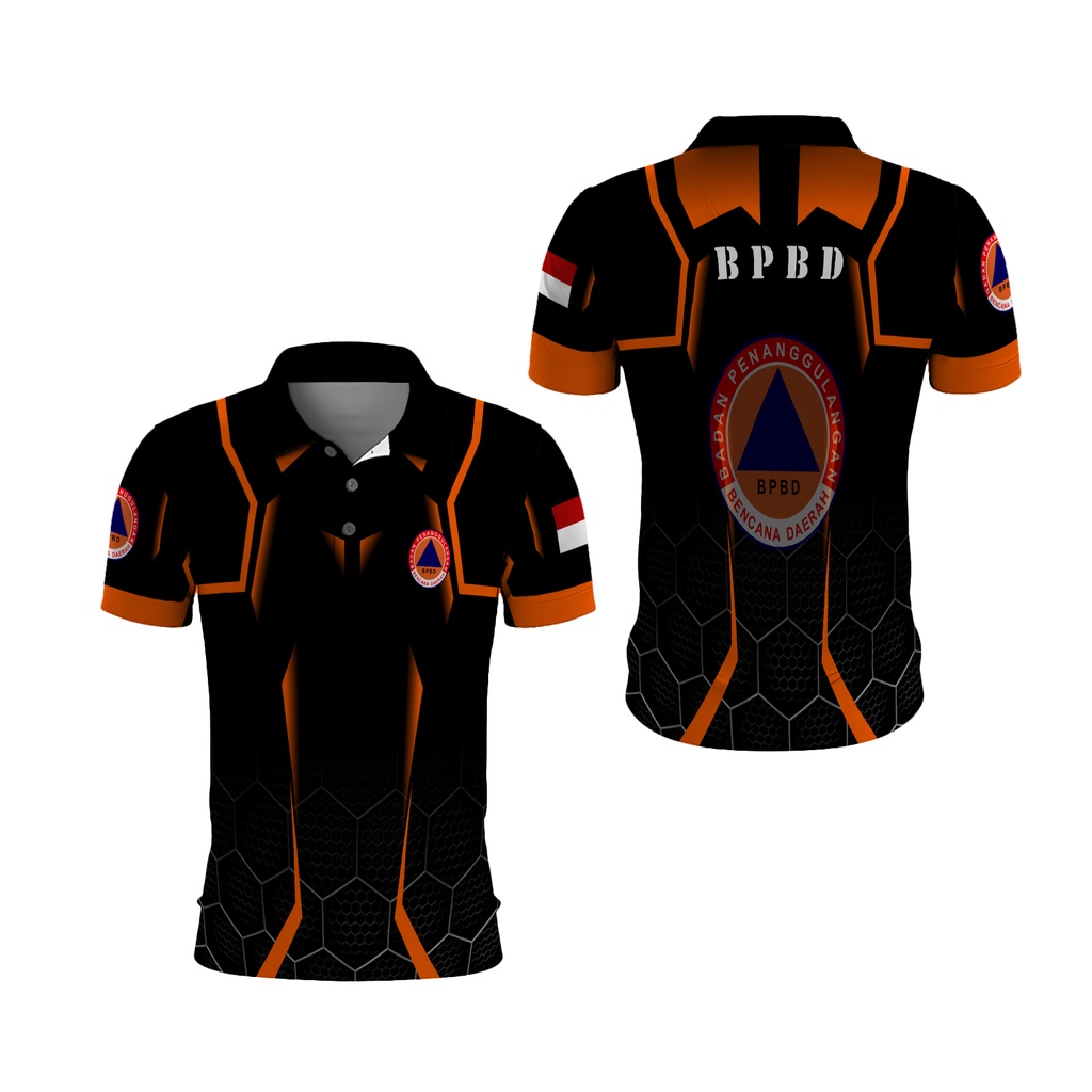 Kaos Kerah BPBD | Polo Shirt BPBD | Kaos Kerah Polo BPBD FullPrint
