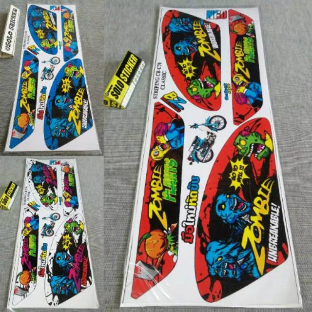 BISA COD (TERLENGKAP) -Striping Motor Variasi Honda C70-Pitung Zombie