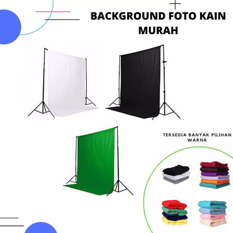 Background polos / background foto studio - 2.4 x1 Meter - Green