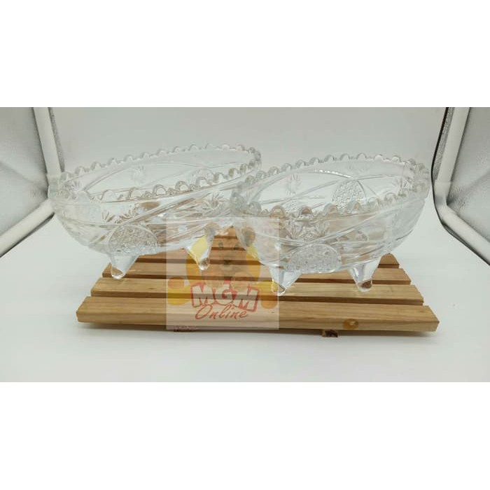 Tempat permen kristal oval / Tempat manisan / Tempat snack isi 2pc