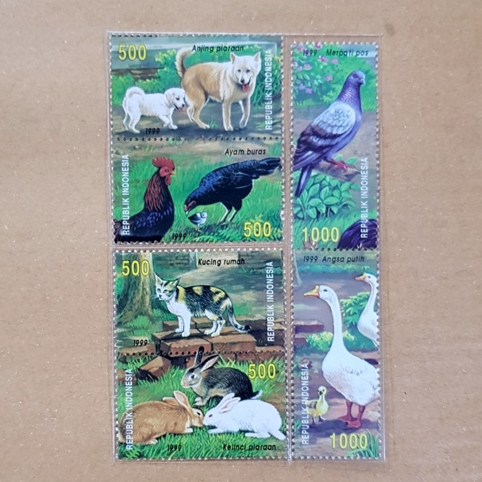 

Segera Miliki Perangko/Prangko Indonesia. Ms Binatang Peliharaan / Pets. 1999 Gilaa!!!