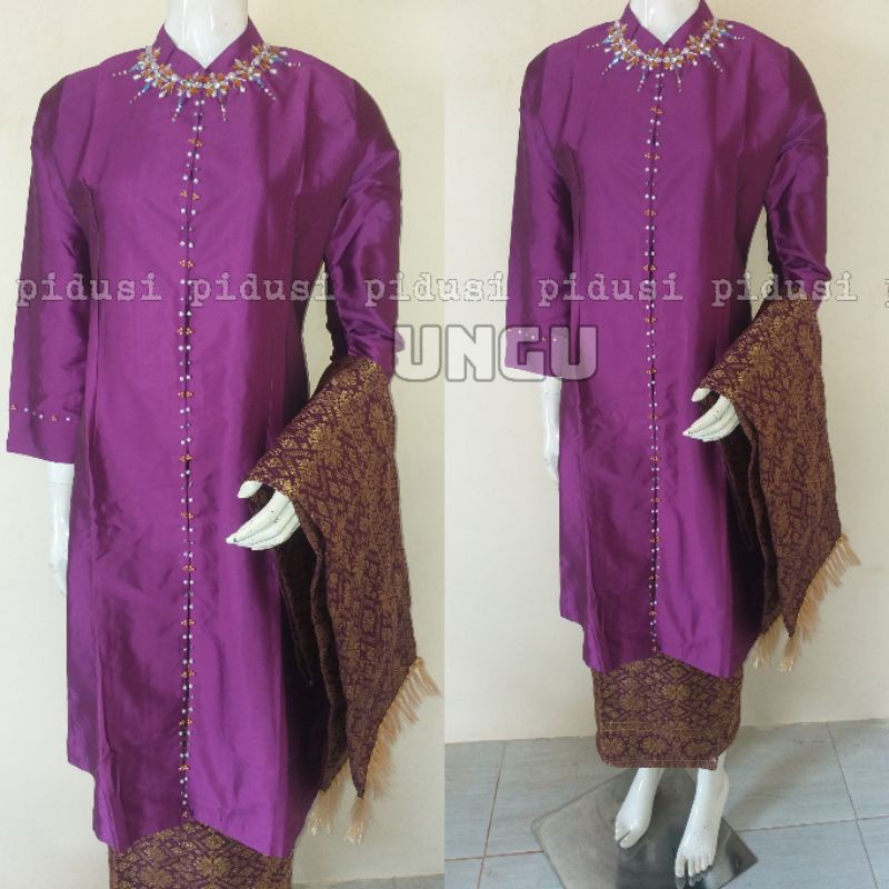 Kebaya taffeta tunik payet crystal