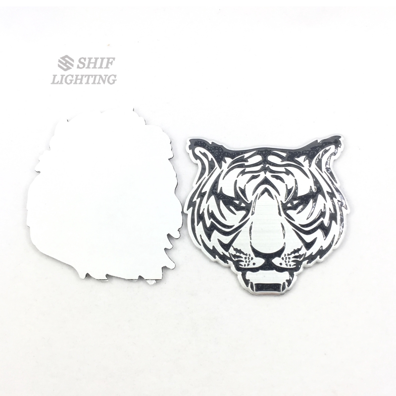 1Pc Stiker Emblem / Badge Bahan Aluminium Motif Harimau untuk Mobil