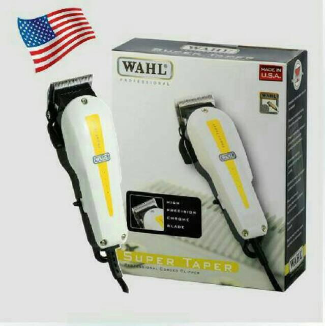 (COD) Alat Cukur Rambut Wahl Super Taper Made in USA 4 sisir / Wahl / Alat Cukur ko