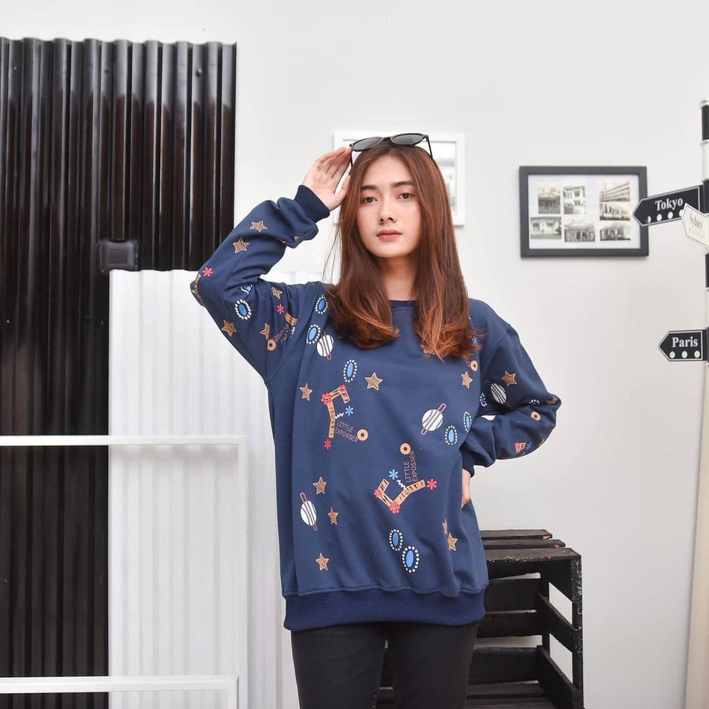 Nara Grosir - Star in Galaxy | Galaxy Star Sweater | Fashion Terkini | Sweater Termurah