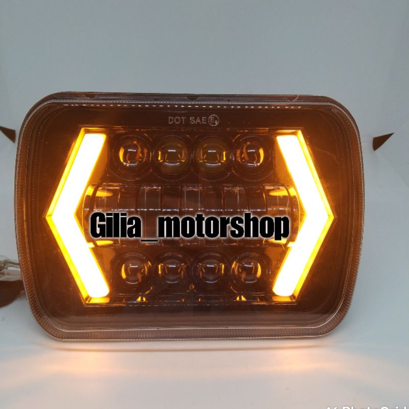 LAMPU DAYMAKER KOTAK LED 5 X 7 INCH JEEP KATANA TAFT FEROZA HEADLAMP DAYMAKER L300 75WATT IMPORT