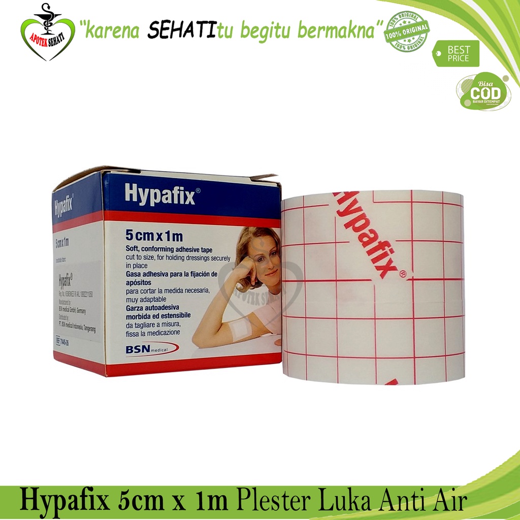 PLESTER ROLL HYPAFIX 5CM X 1M PEMBALUT LUKA PERLENGKAPAN P3K