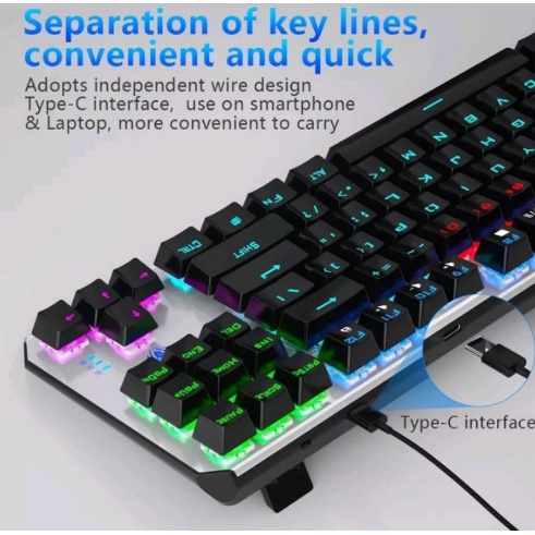 Keyboard Gaming Mechanical AULA F-2067 TKL - K-RGD Blue Switch-New RGB (aula original/ suport otg