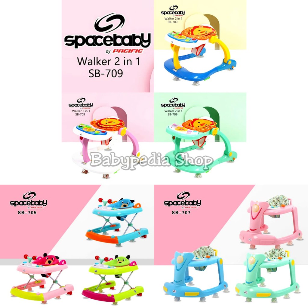 Space Baby by Pacific Baby Activity Walker SB 705/707/709 2in1 Alat Belajar Jalan Bayi