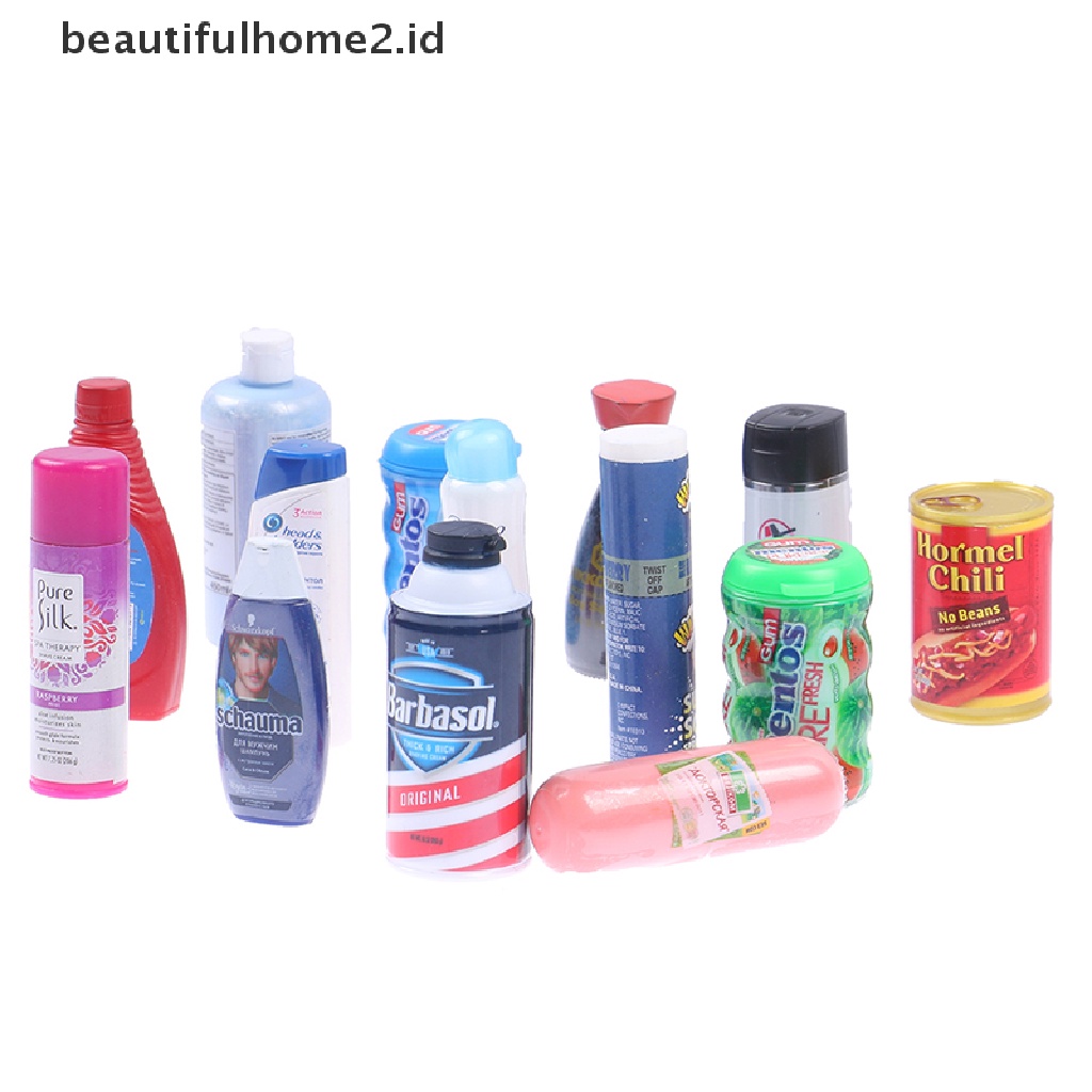 (Beautifulhome2.Id) Miniatur Botol + Kaleng Minuman Untuk Dekorasi Rumah Boneka