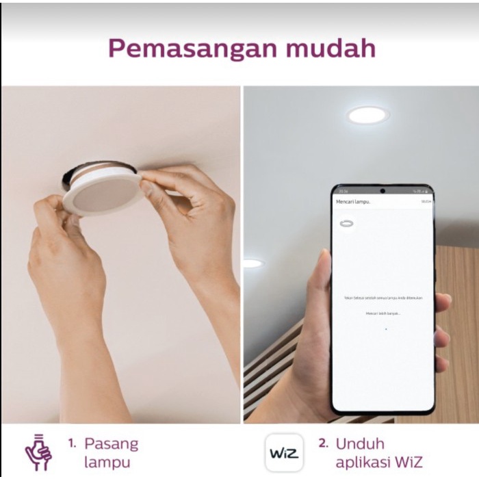 PHILIPS Smart WIFI LED Downlight 17W 17 W 17 Watt Tunable White Putih