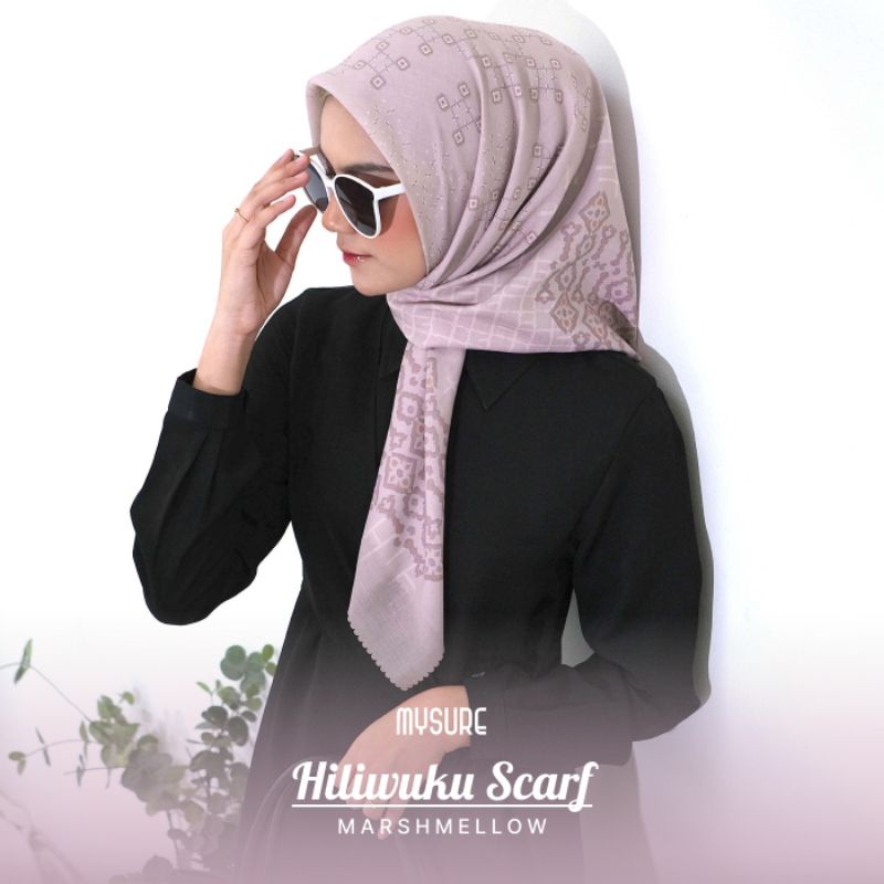 HIJAB SEGIEMPAT MOTIF SYARi 130 x 130 HILIWUKU SCRAF