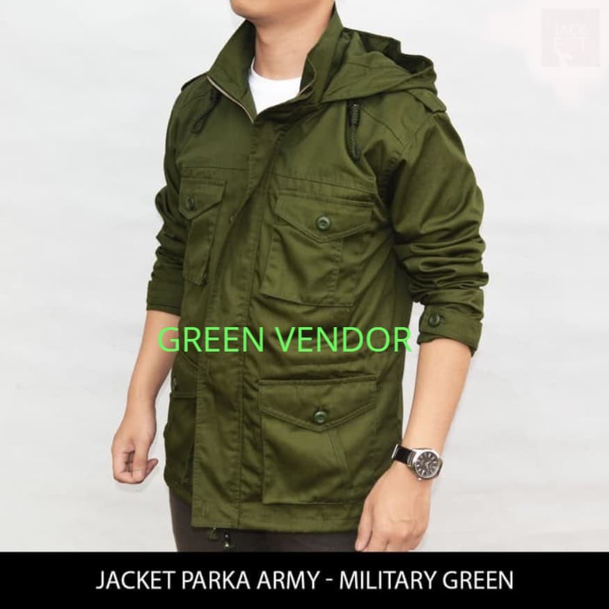 jaket parka army green vendor