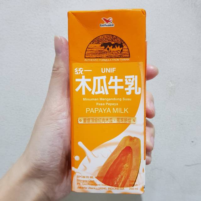 

Uni-President UNIF Papaya Milk Drink Minuman Susu Pepaya Import