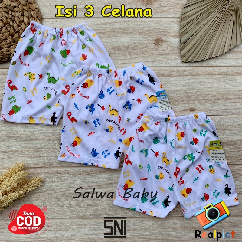 Kualitas Premium 3 PCS Celana pendek Bayi Baru Lahir Almeera Baby And Kids