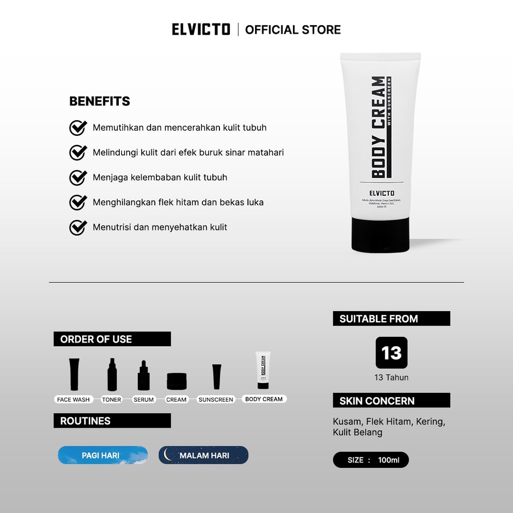 ELVICTO BODY CREAM WITH SUNSCREEN