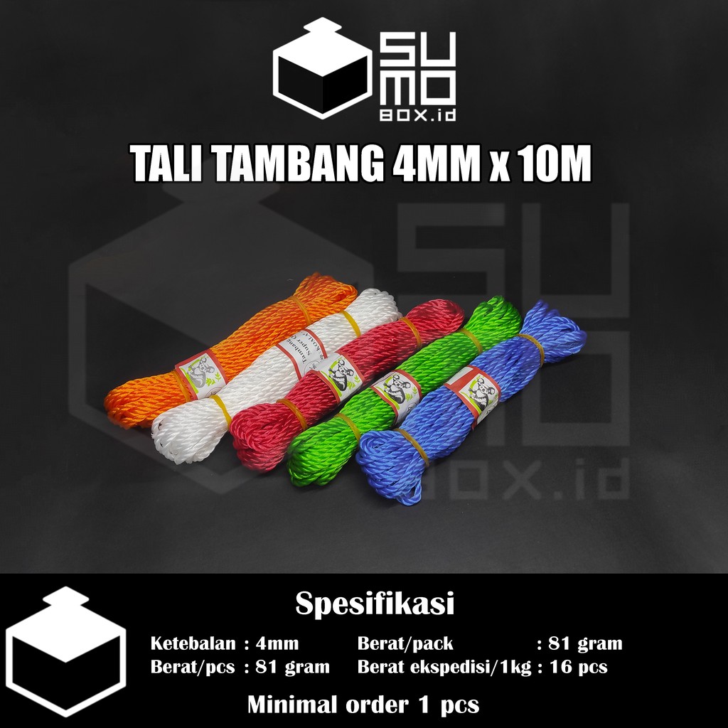 

Tali tambang plastik 4mm panjang 10 meter kuat kualitas super