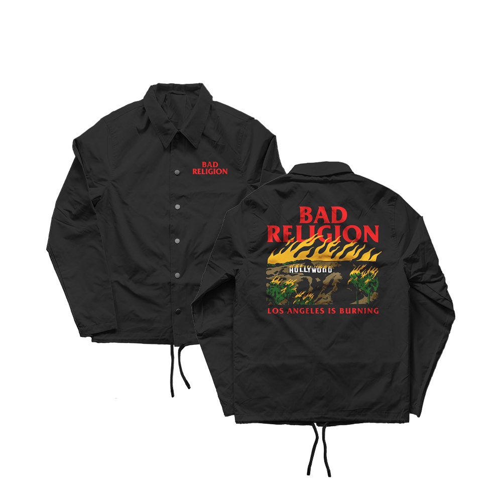 COACH JAKET BAND BAD RELIGION | WINDBREAKER JACKET PRIA WANITA ANTI AIR