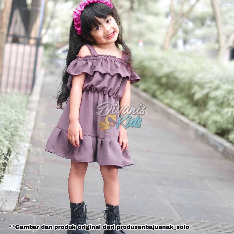 SABRINA -Dress anak tali pundak ala korea| Dress baju anak perempuan | Dress baju bayi | Gaun pesta anak bayi ori diyanis kids