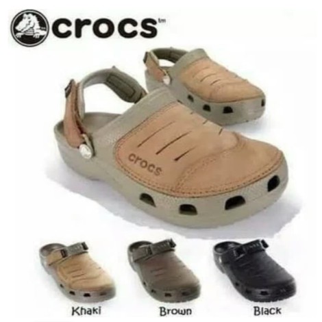 Sandal Crocs Yukon Leather pria/ssandal Crocs yukon leather /Yukon