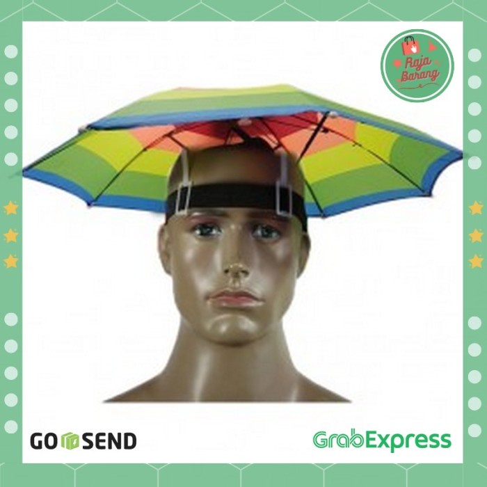 Topi Payung Umbrella Hat Topi Memancing