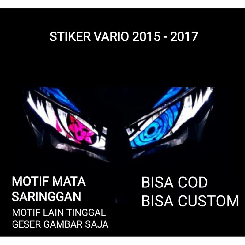 Satu set(mata&amp;alis) Stiker Lampu depan vario 2017/125/150 SARINGGAN terbaru