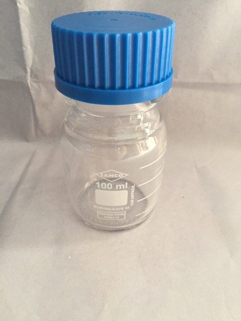 Botol media / Laboratory Bottle Clear Blue Cup