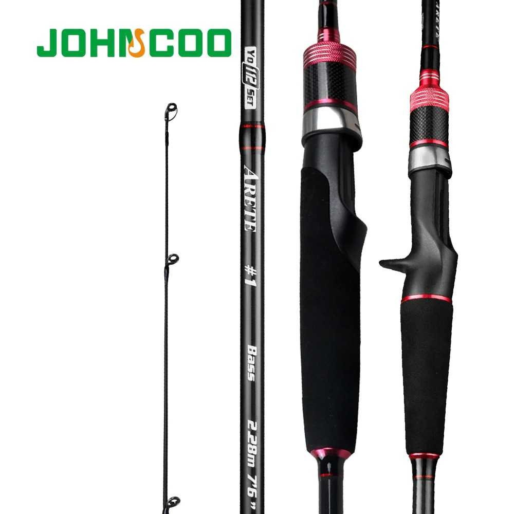 Mall JOHNCOO Joran Pancing Fishing Rod Carbon Fiber  JC230 Hitam Merah 1.8m