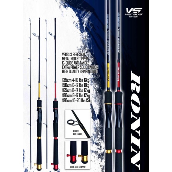 Joran Pancing Versus Ronin Ujung Solid 165-180 cm