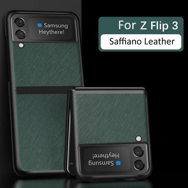 CASE SAMSUNG GALAXY Z FLIP 4 5G FLIP 3 PRADA SAFFIANO LEATHER COVER