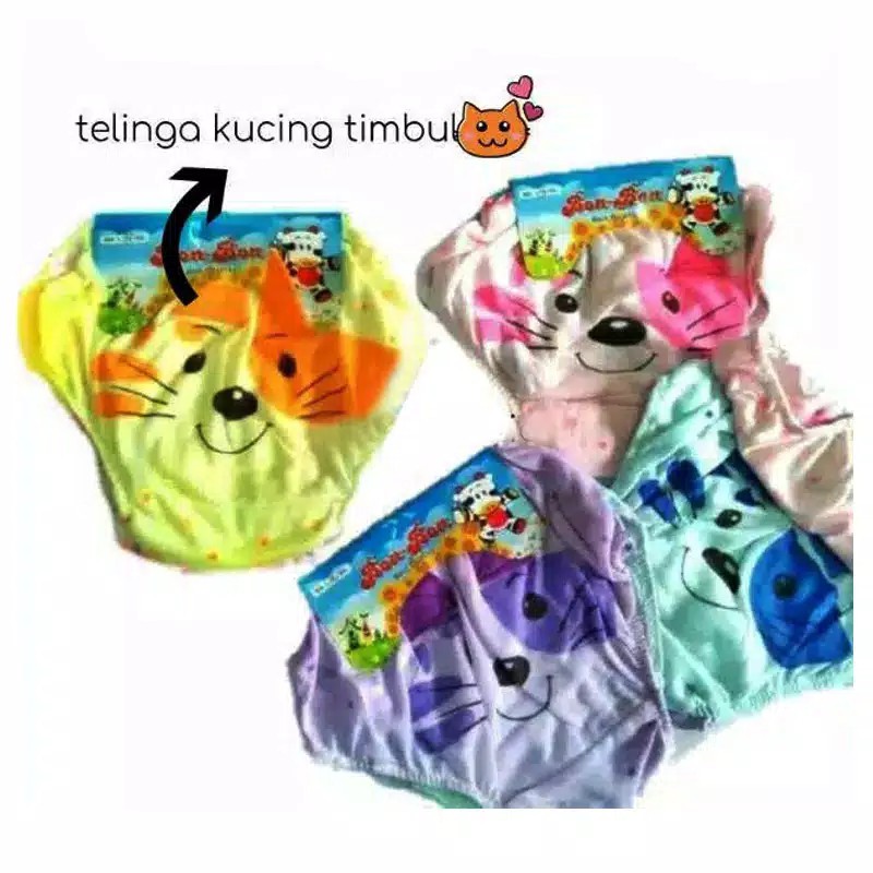  CELANA  DALAM  ANAK PEREMPUAN MOTIF KUCING  LUCU Shopee 