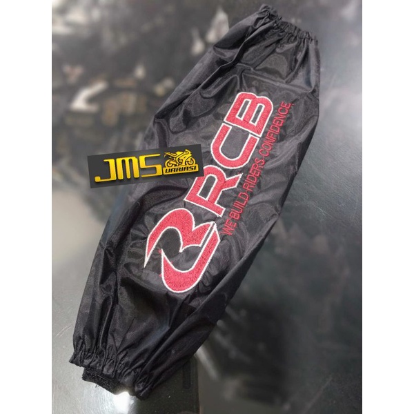 sarung pembungkus shock breaker bahan parasut tulisan bordir yss rcb ohlins wp ktc