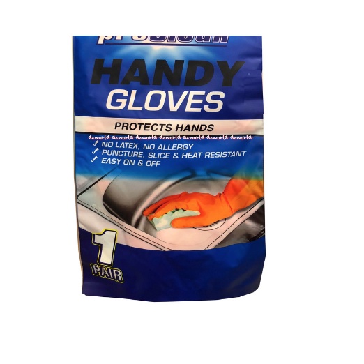 Proclean Handy Gloves Sarung Tangan Pro Clean 1 Pasang Sarung Tangan Karet Pro Clean Warna Orange