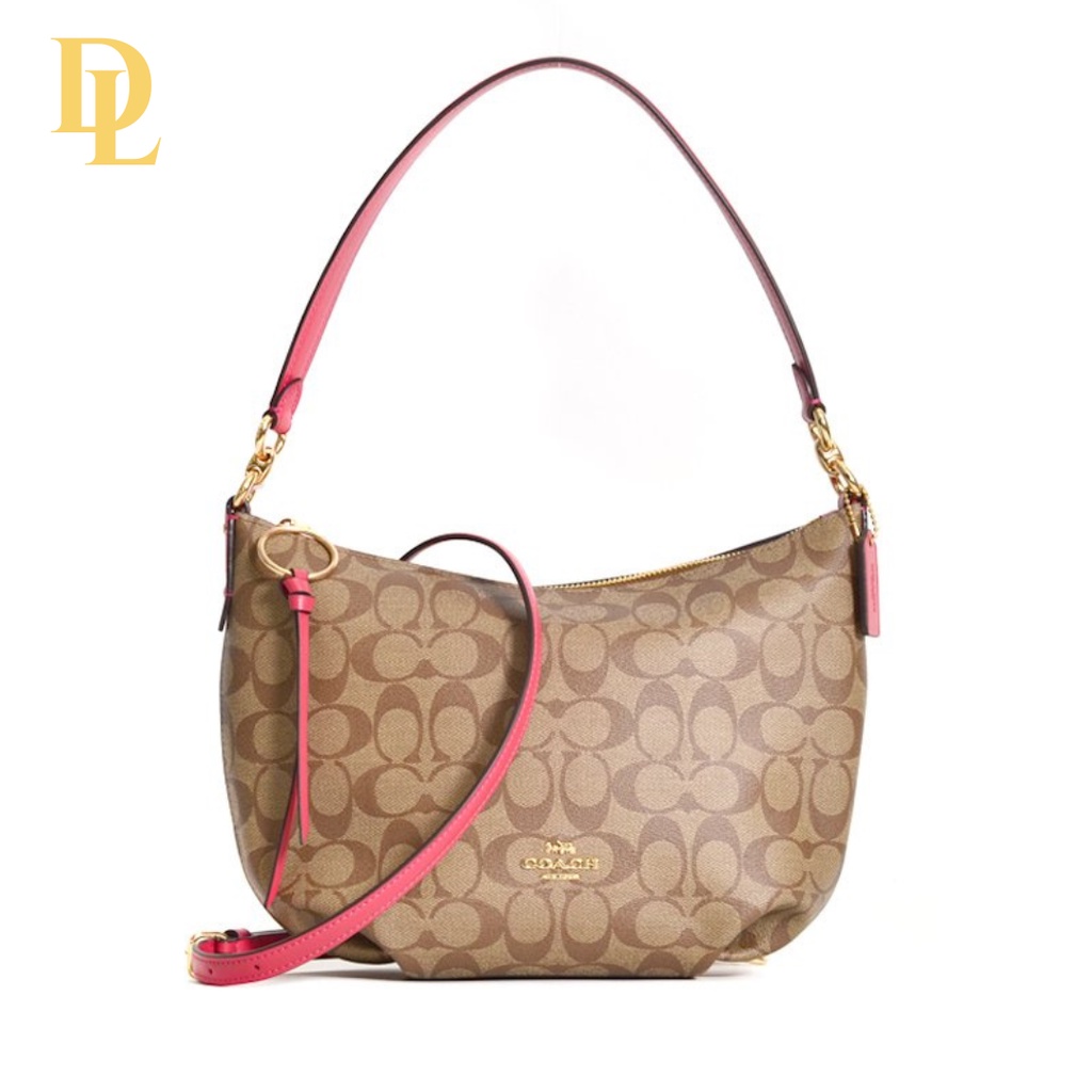 Coach Signature Skylar Hobo Brown Black (90838)