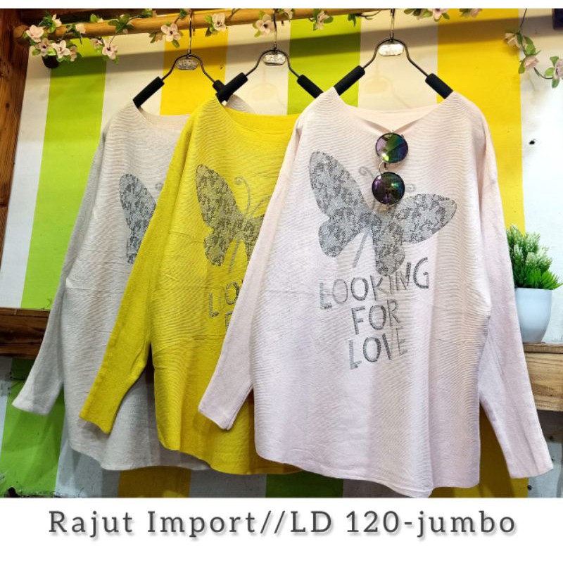 Atasan wanita rajut import Jumbo atasan wanita oversize