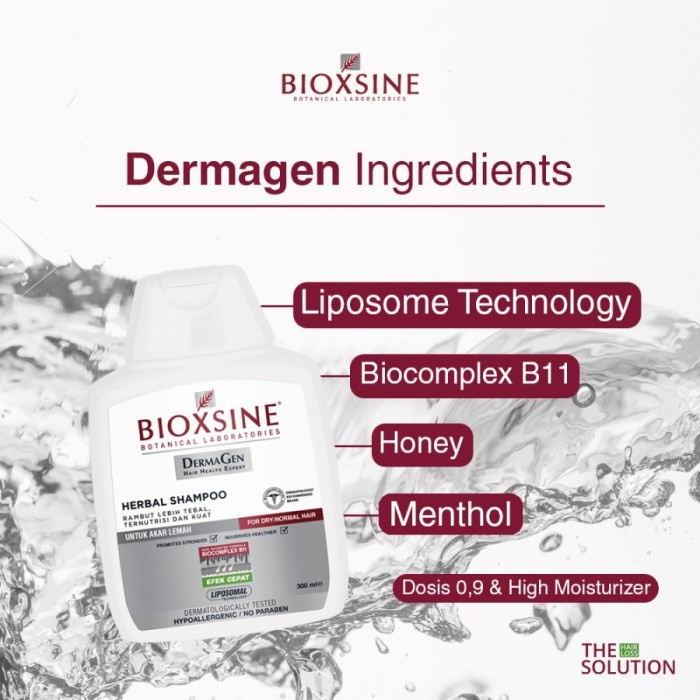 Bioxsine Dermagen Herbal Shampoo 300ml BPOM