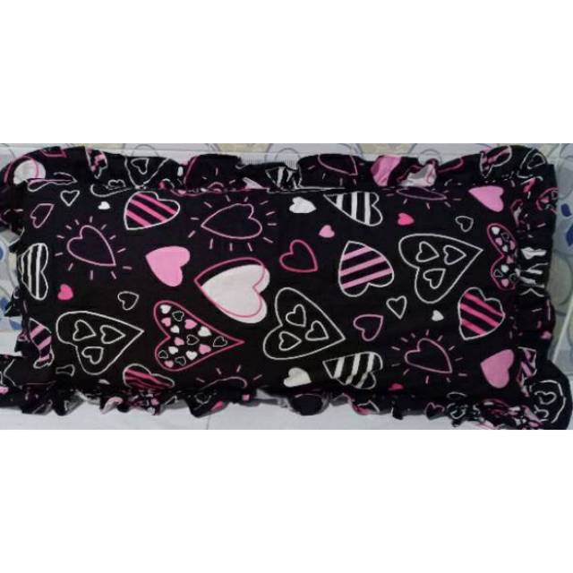 1 SET Bantal Cinta + Sarung ukuran 45X90CM/bahan katun lokal/motif karakter/bahan halus
