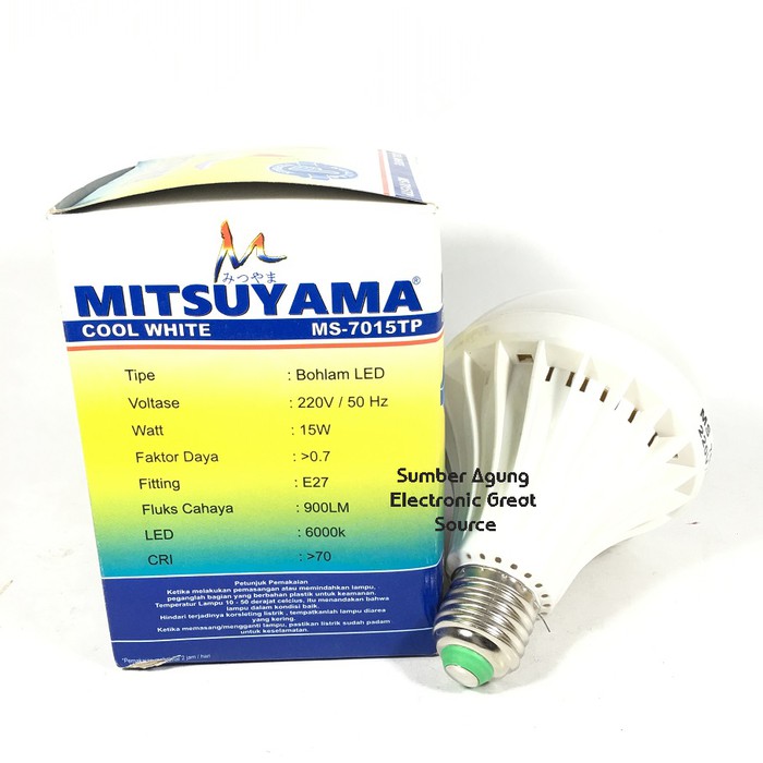 Lampu Mitsuyama MS7015TP 15W LED Bohlam Hemat 15 Watt