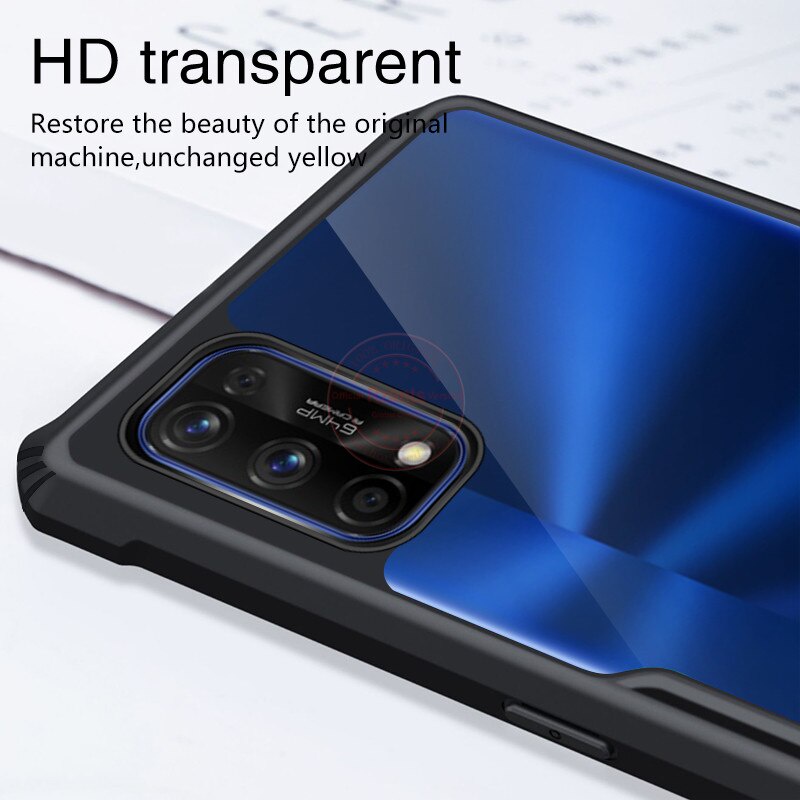 Case REALME 7 PRO Armor Fushion Transparent Casing + Tempered Glass Full Layar dan Skin Carbon