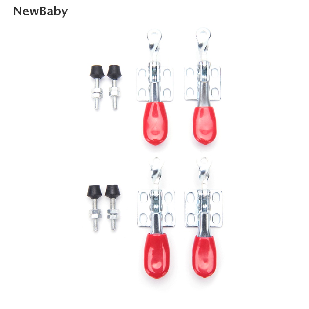 NewBaby 4pcs Red Toggle Clamp GH-201A 201-A Quick Release Tool Horizontal Clamp Hand ID